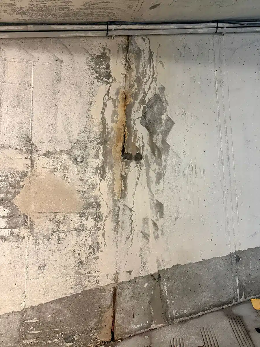Tiefgarage München Betonschaden Wandbereich